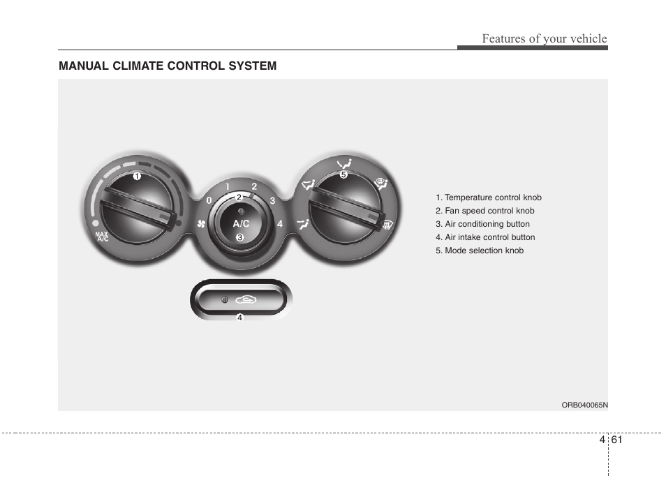 Features of your vehicle | Hyundai 2012 Accent User Manual | Page 139 / 370