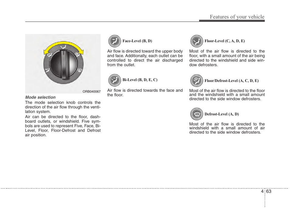 Features of your vehicle | Hyundai 2012 Accent User Manual | Page 141 / 370