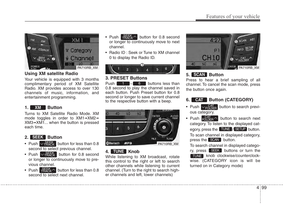 Features of your vehicle | Hyundai 2012 Accent User Manual | Page 177 / 370