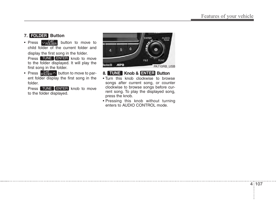 Features of your vehicle | Hyundai 2012 Accent User Manual | Page 185 / 370