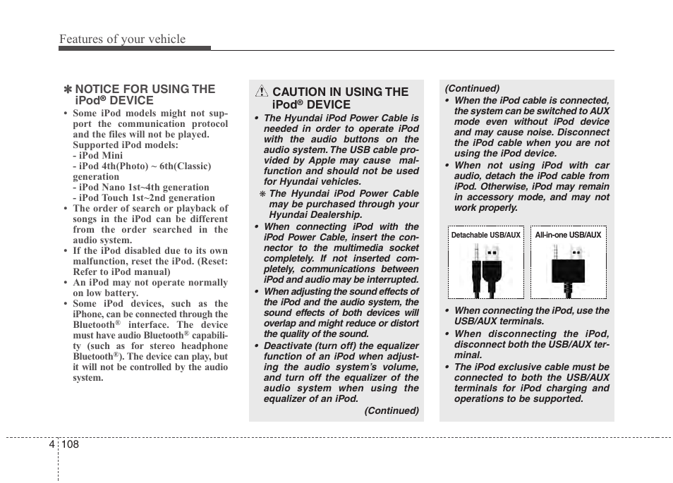 Features of your vehicle | Hyundai 2012 Accent User Manual | Page 186 / 370