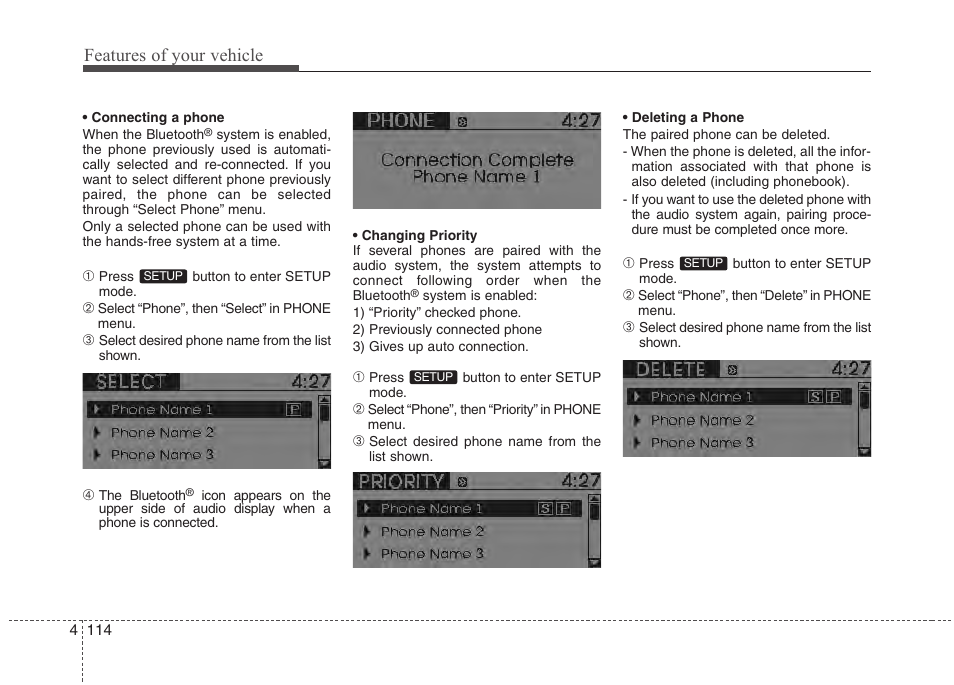 Features of your vehicle | Hyundai 2012 Accent User Manual | Page 192 / 370