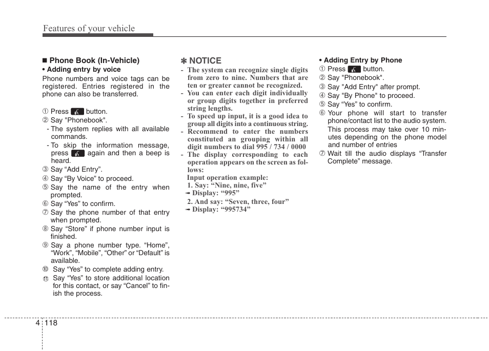 Features of your vehicle | Hyundai 2012 Accent User Manual | Page 196 / 370