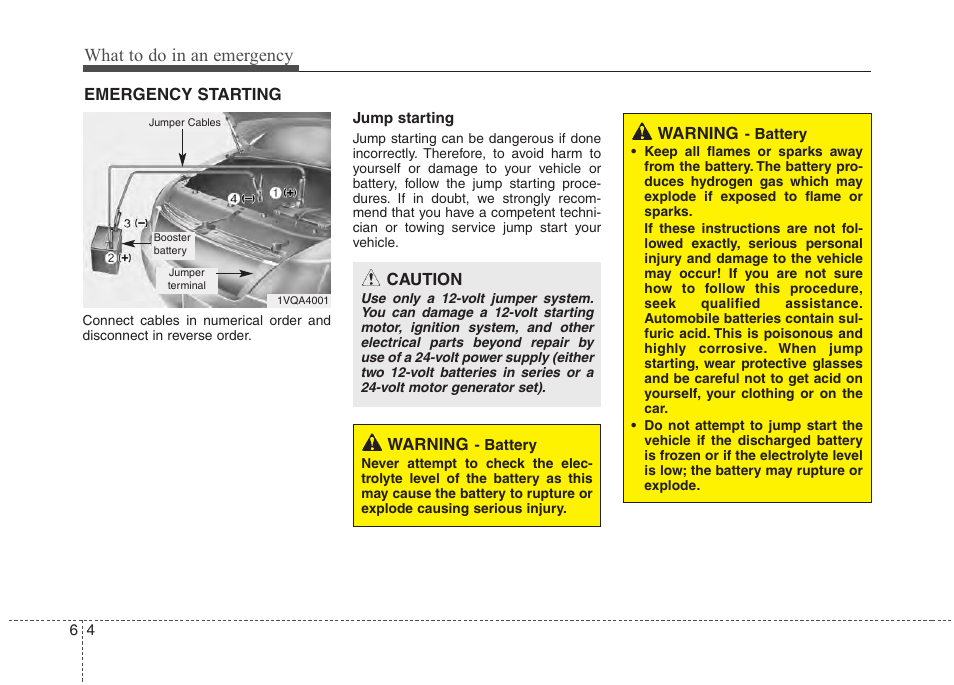 What to do in an emergency | Hyundai 2012 Accent User Manual | Page 250 / 370