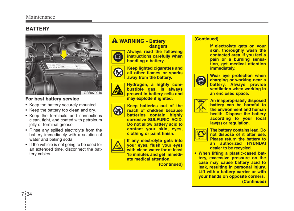 Maintenance | Hyundai 2012 Accent User Manual | Page 309 / 370