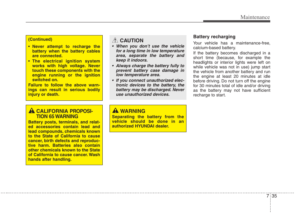 Maintenance | Hyundai 2012 Accent User Manual | Page 310 / 370