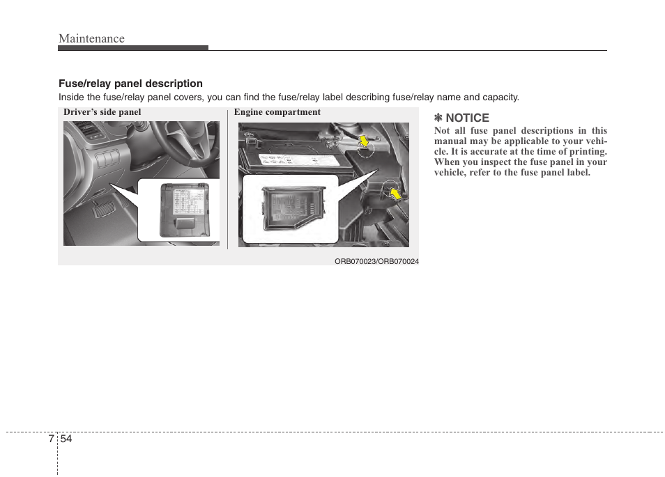 Maintenance | Hyundai 2012 Accent User Manual | Page 329 / 370