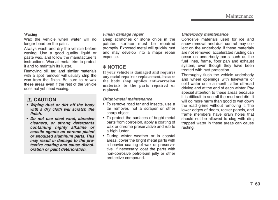 Maintenance | Hyundai 2012 Accent User Manual | Page 344 / 370