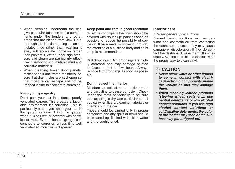 Maintenance | Hyundai 2012 Accent User Manual | Page 347 / 370