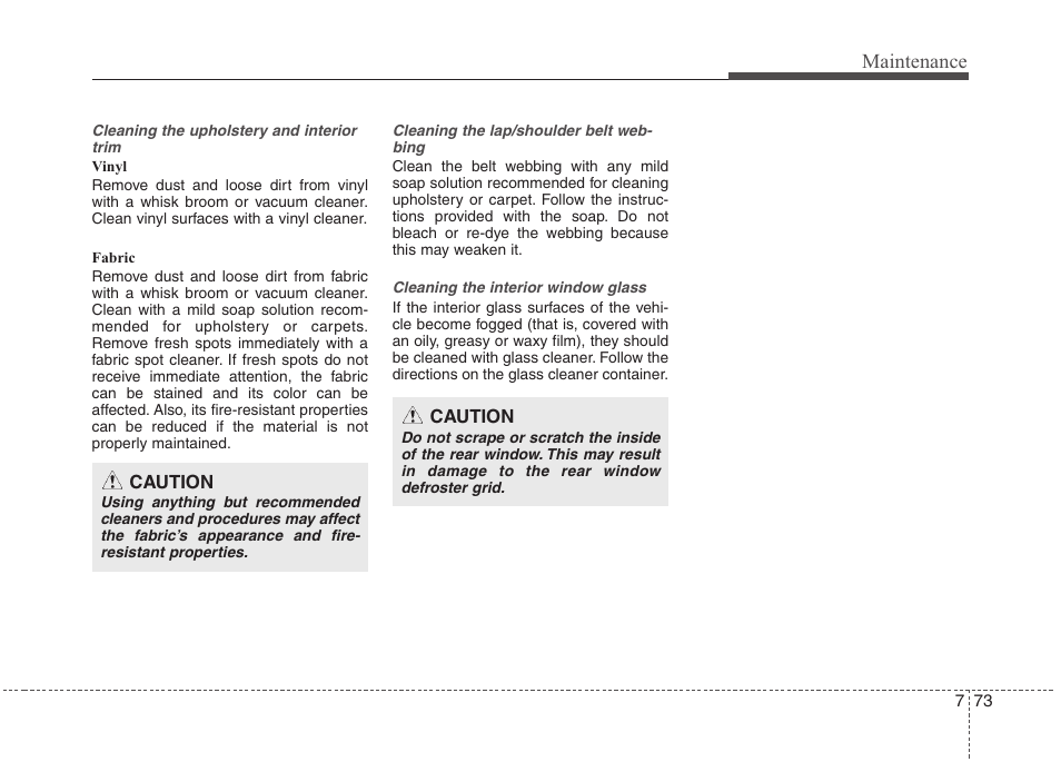 Maintenance | Hyundai 2012 Accent User Manual | Page 348 / 370