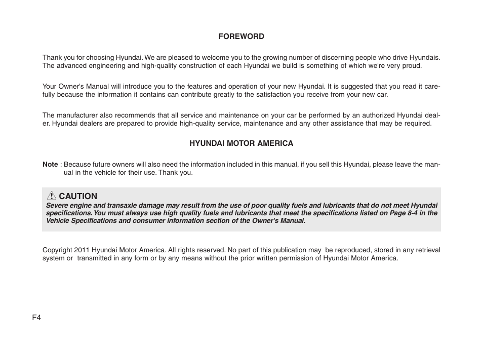 Hyundai 2012 Accent User Manual | Page 4 / 370