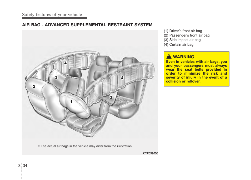 Safety features of your vehicle | Hyundai 2012 Accent User Manual | Page 52 / 370