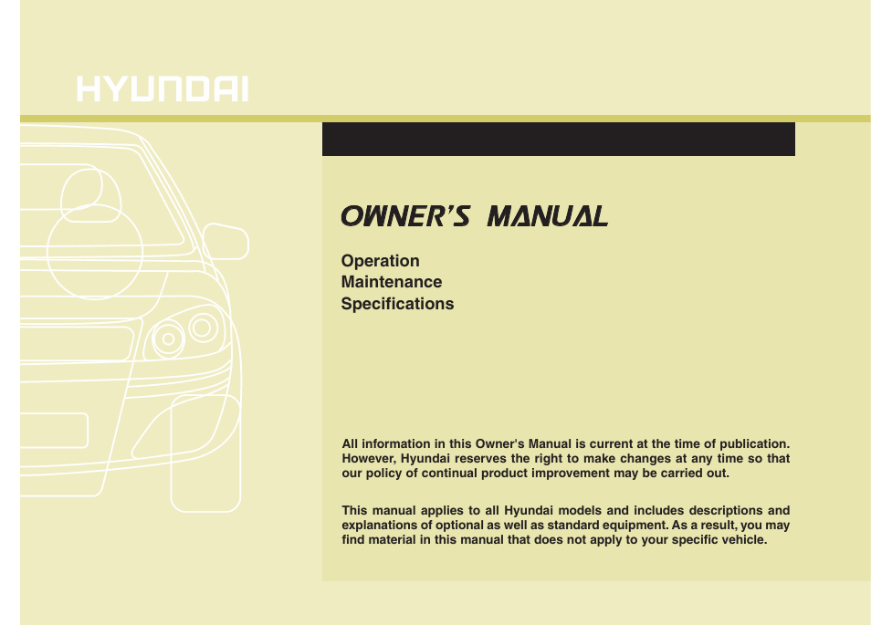 Hyundai 2011 Tucson User Manual | 382 pages