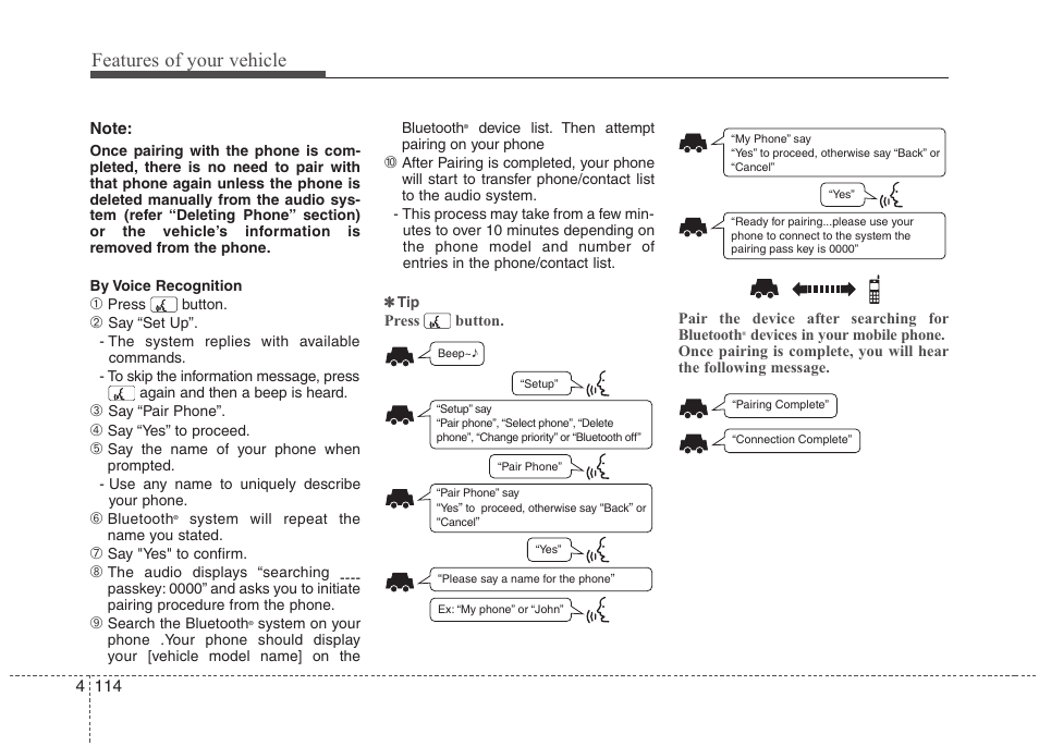 Features of your vehicle | Hyundai 2011 Tucson User Manual | Page 195 / 382