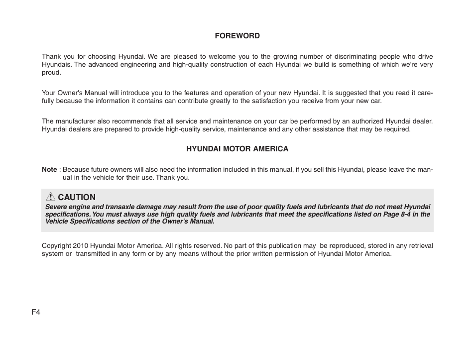 Hyundai 2011 Tucson User Manual | Page 4 / 382