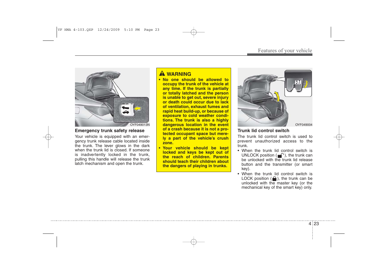 Hyundai 2011 Sonata User Manual | Page 103 / 380