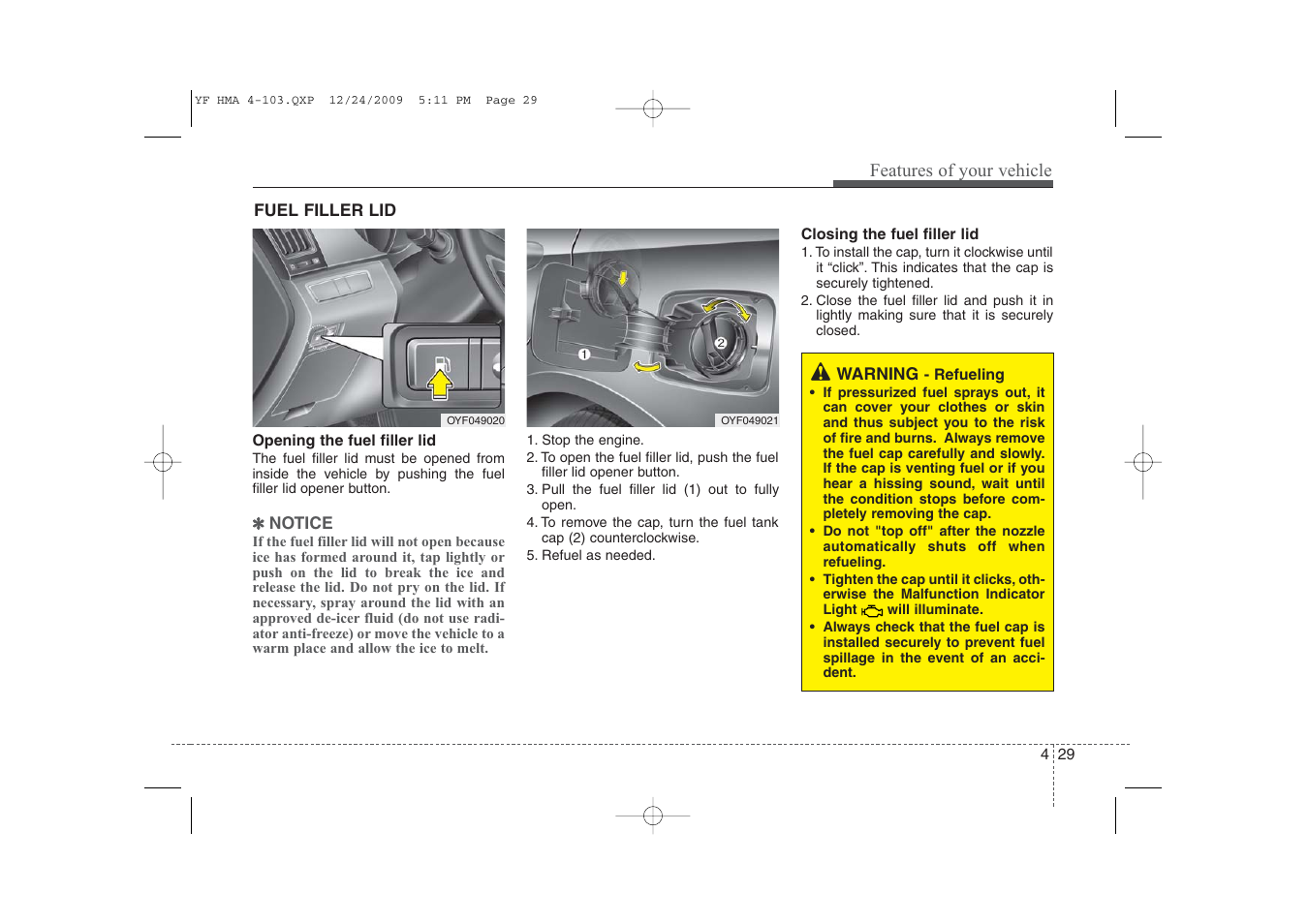 Hyundai 2011 Sonata User Manual | Page 109 / 380