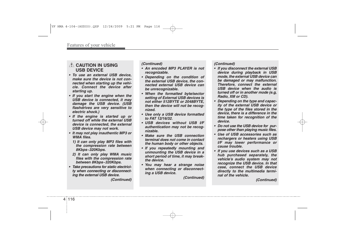 Hyundai 2011 Sonata User Manual | Page 196 / 380