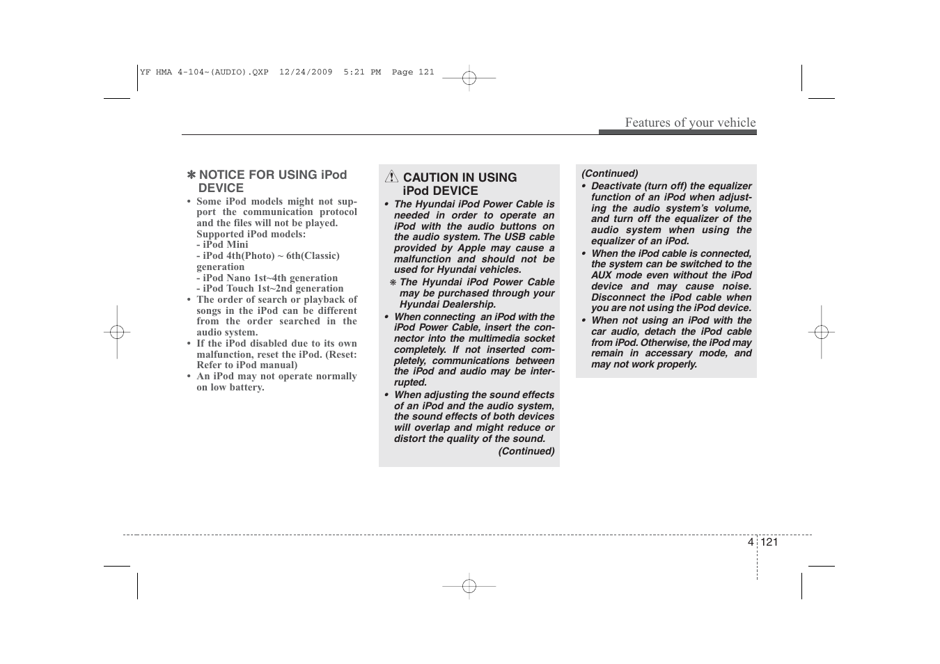 Hyundai 2011 Sonata User Manual | Page 201 / 380