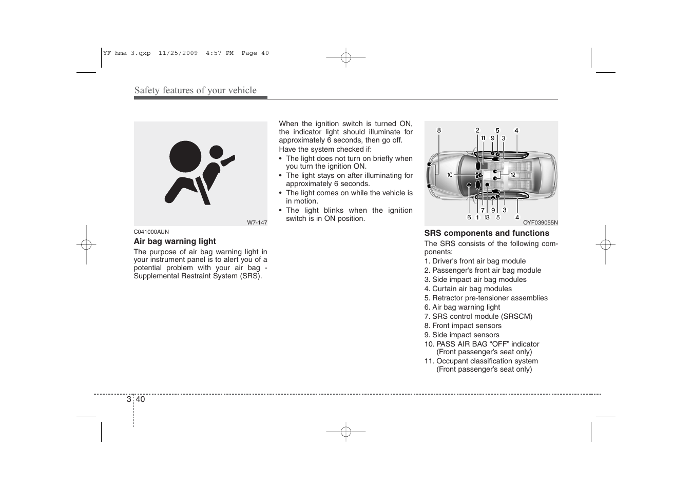 Hyundai 2011 Sonata User Manual | Page 57 / 380