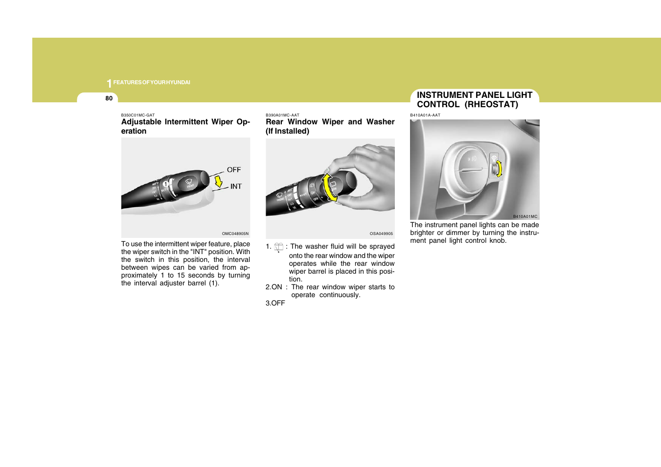 Hyundai 2011 Accent User Manual | Page 91 / 282