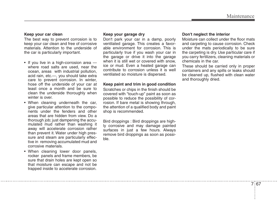 Maintenance | Hyundai 2010 Santa Fe User Manual | Page 386 / 408