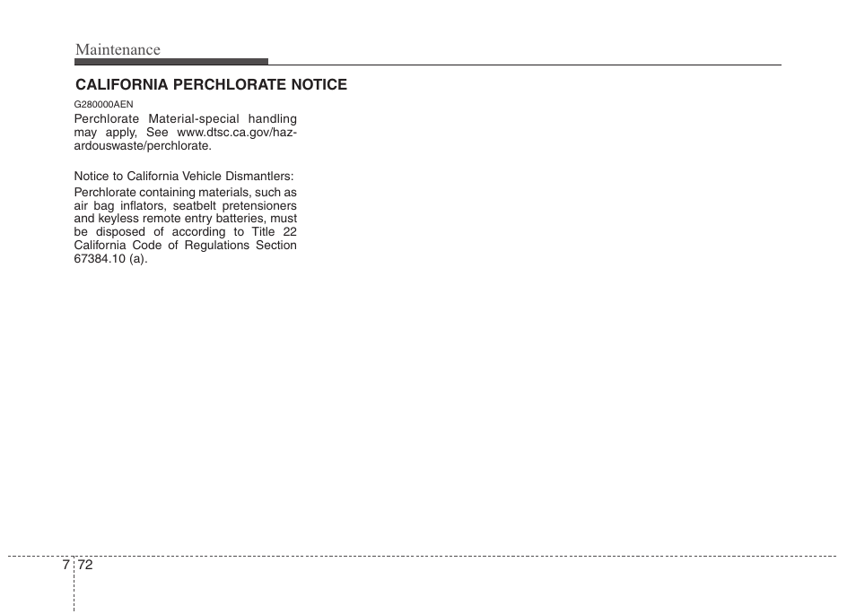 Maintenance | Hyundai 2010 Santa Fe User Manual | Page 391 / 408