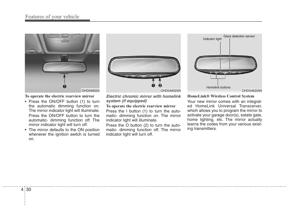 Features of your vehicle | Hyundai 2010 Elantra User Manual | Page 103 / 348
