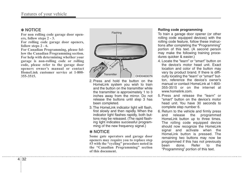 Features of your vehicle | Hyundai 2010 Elantra User Manual | Page 105 / 348