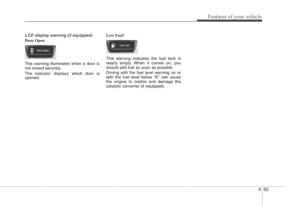 Features of your vehicle | Hyundai 2010 Elantra User Manual | Page 128 / 348