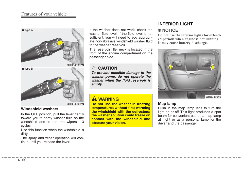 Features of your vehicle | Hyundai 2010 Elantra User Manual | Page 135 / 348