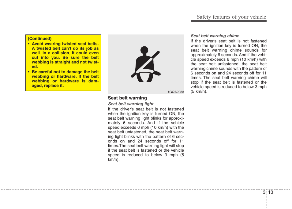 Safety features of your vehicle | Hyundai 2010 Elantra User Manual | Page 30 / 348