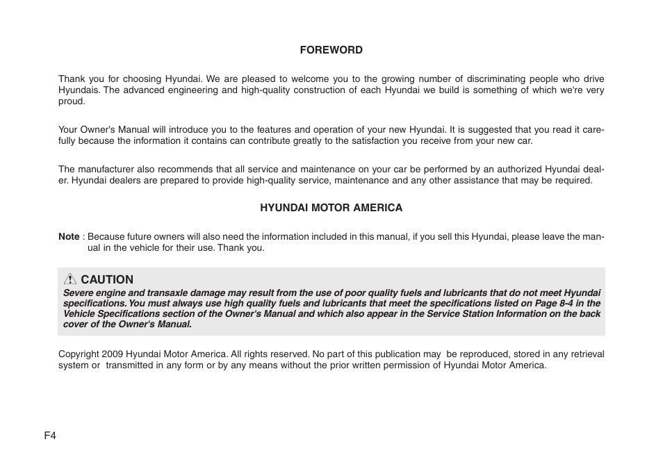 Hyundai 2010 Elantra User Manual | Page 4 / 348