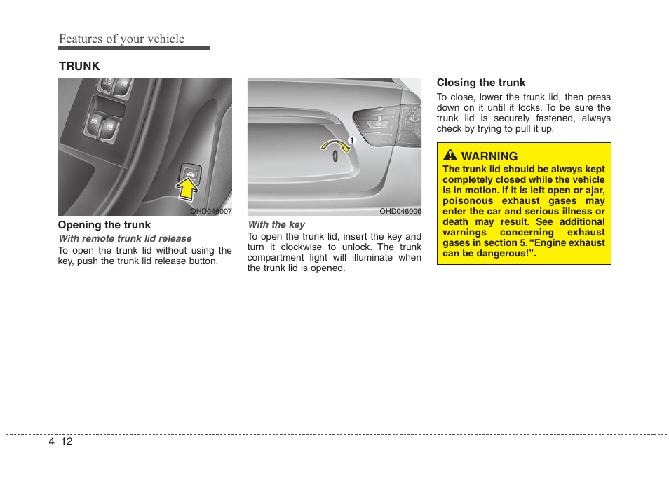 Features of your vehicle | Hyundai 2010 Elantra User Manual | Page 85 / 348