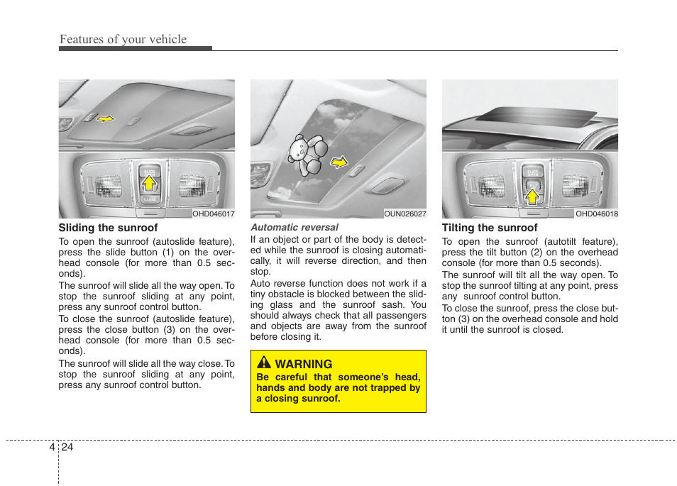 Features of your vehicle | Hyundai 2010 Elantra User Manual | Page 97 / 348