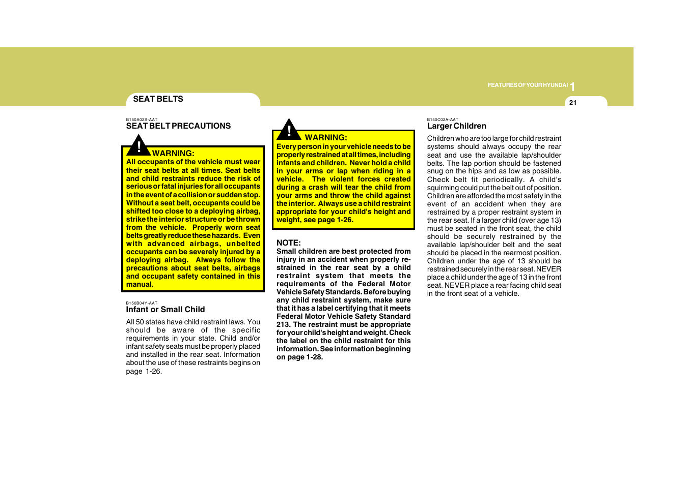 Hyundai 2009 Sonata User Manual | Page 34 / 286