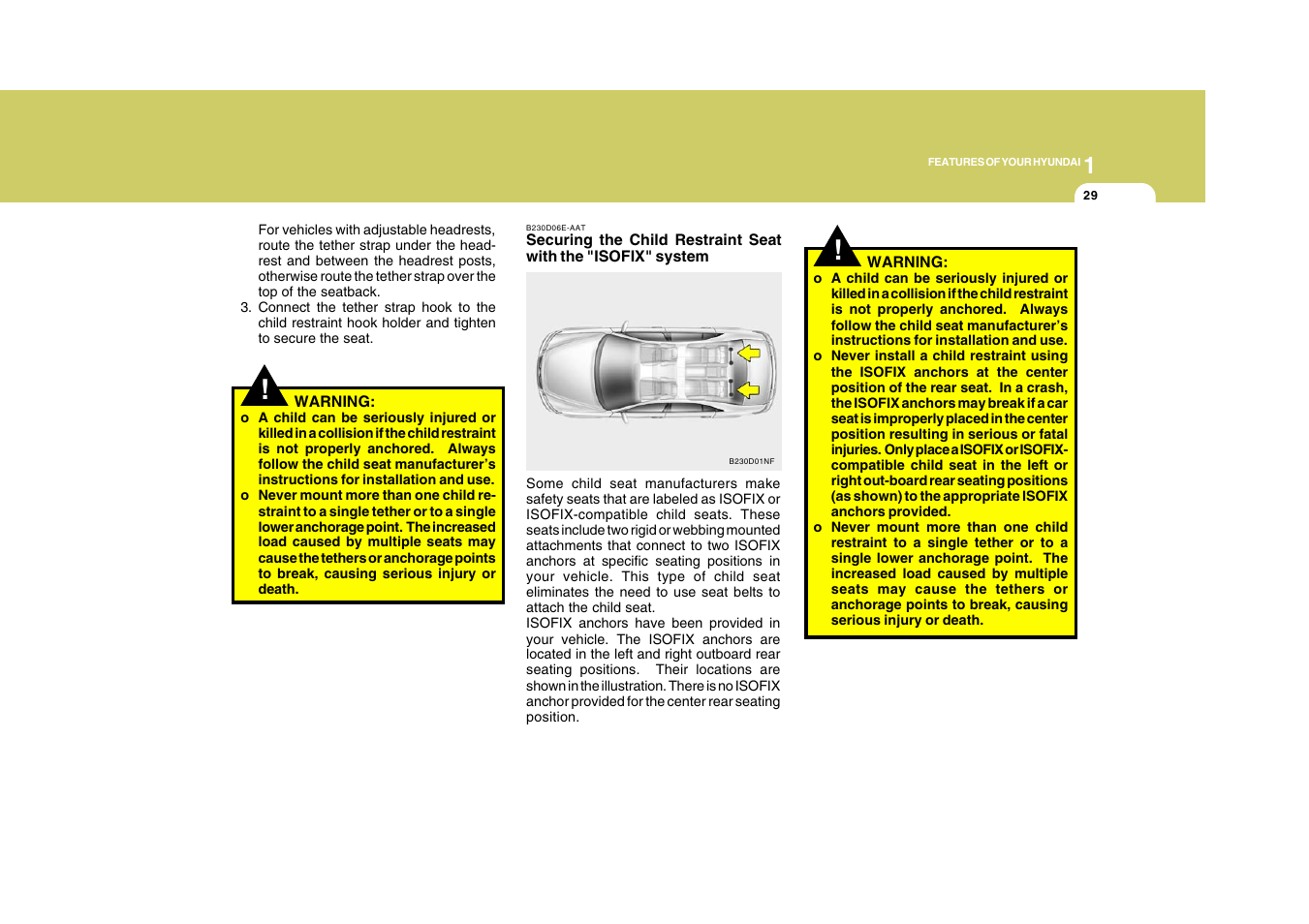 Hyundai 2009 Sonata User Manual | Page 42 / 286