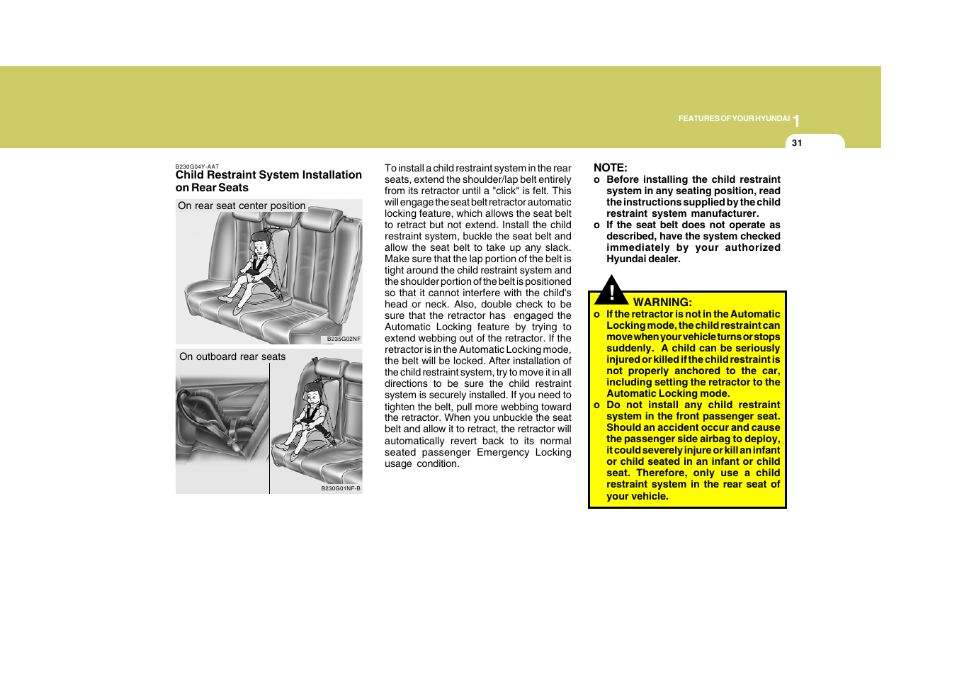 Hyundai 2009 Sonata User Manual | Page 44 / 286