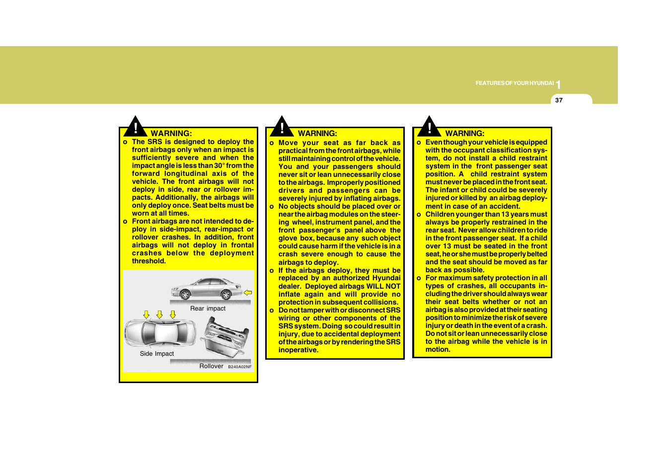 Hyundai 2009 Sonata User Manual | Page 50 / 286