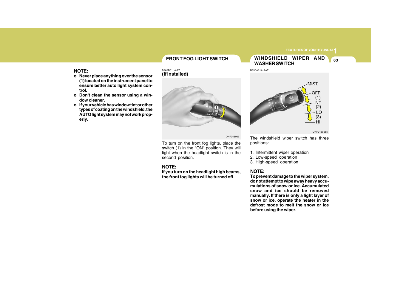 Hyundai 2009 Sonata User Manual | Page 76 / 286