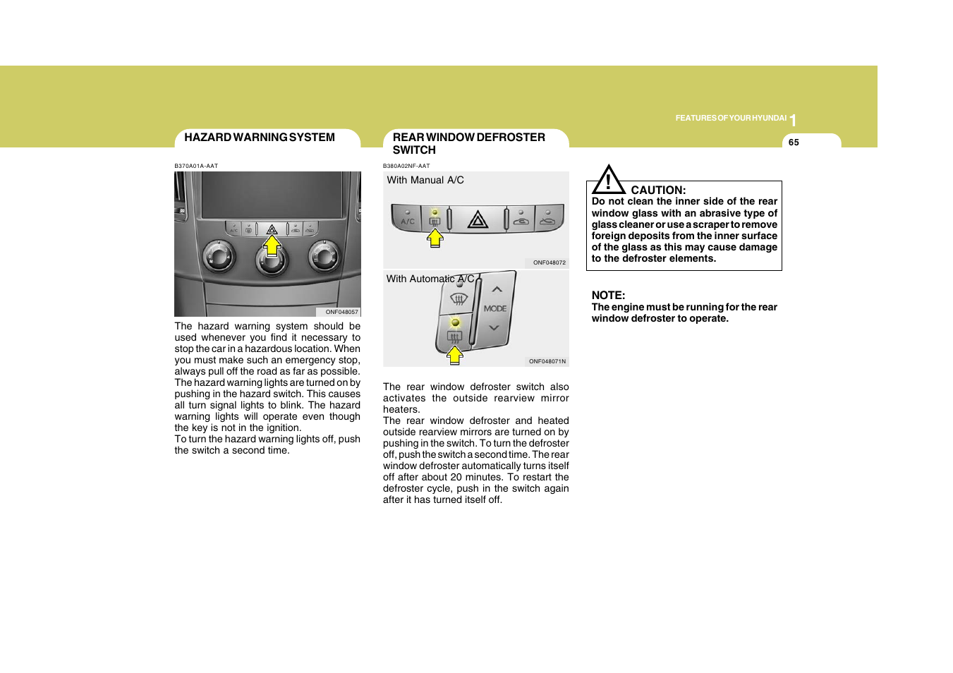 Hyundai 2009 Sonata User Manual | Page 78 / 286