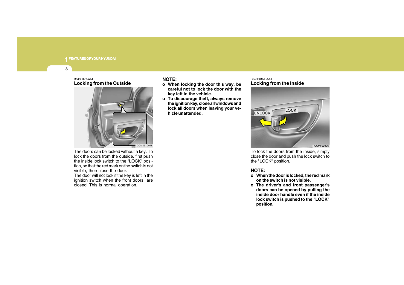 Hyundai 2008 Santa Fe User Manual | Page 20 / 355