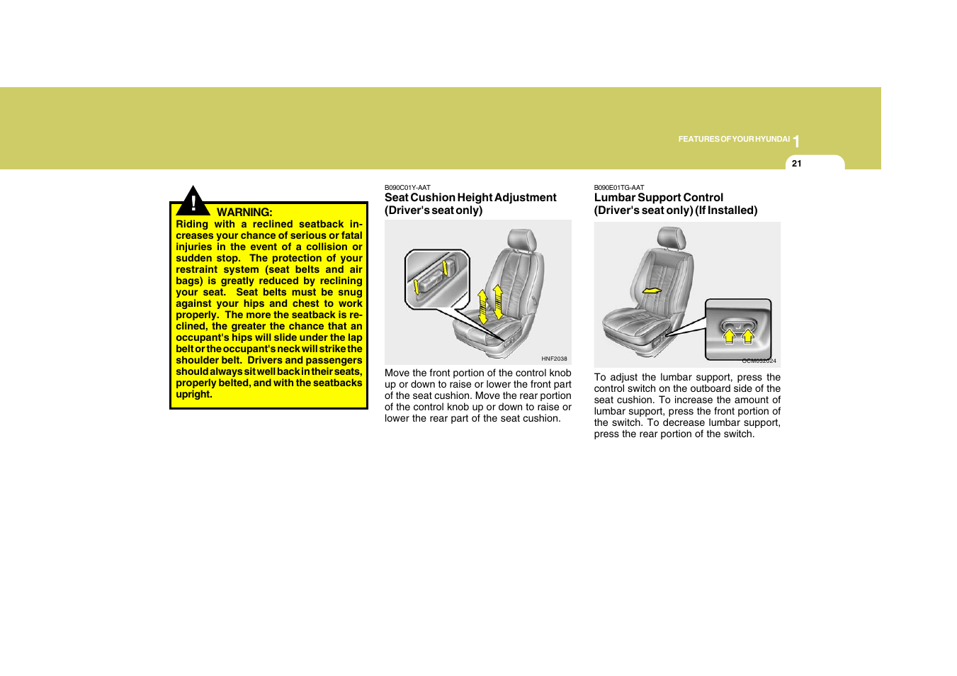 Hyundai 2008 Santa Fe User Manual | Page 33 / 355