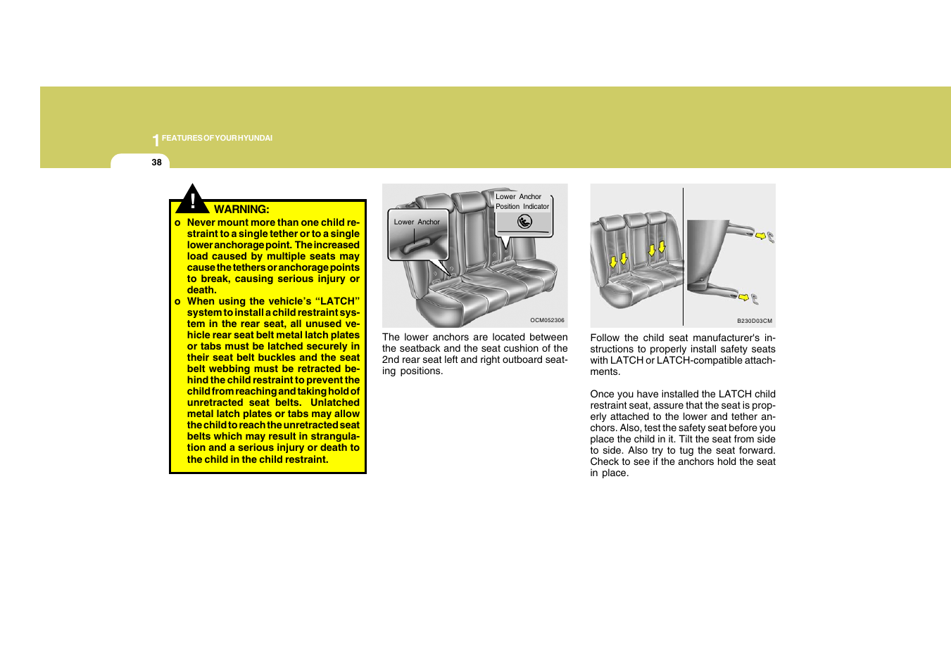 Hyundai 2008 Santa Fe User Manual | Page 50 / 355