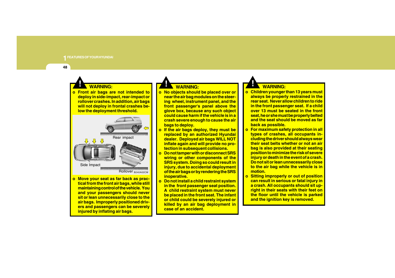 Hyundai 2008 Santa Fe User Manual | Page 60 / 355