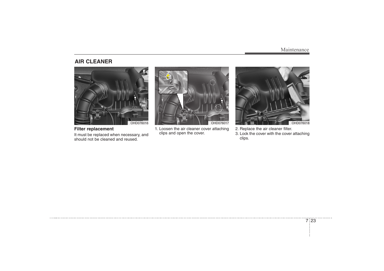 Maintenance air cleaner | Hyundai 2008 Elantra User Manual | Page 299 / 360