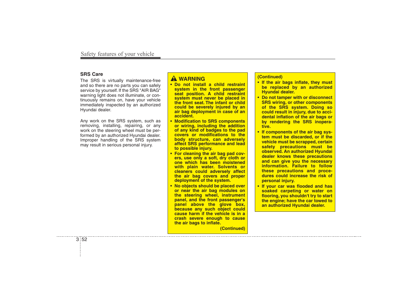 Safety features of your vehicle | Hyundai 2008 Elantra User Manual | Page 71 / 360