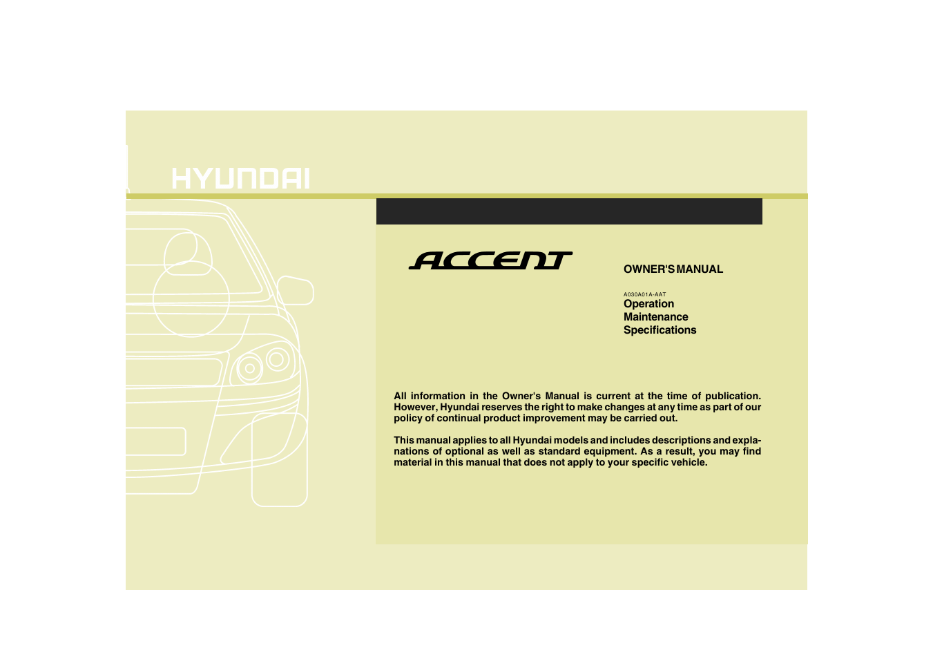 Mchma-0.pdf | Hyundai 2008 Accent User Manual | Page 3 / 273