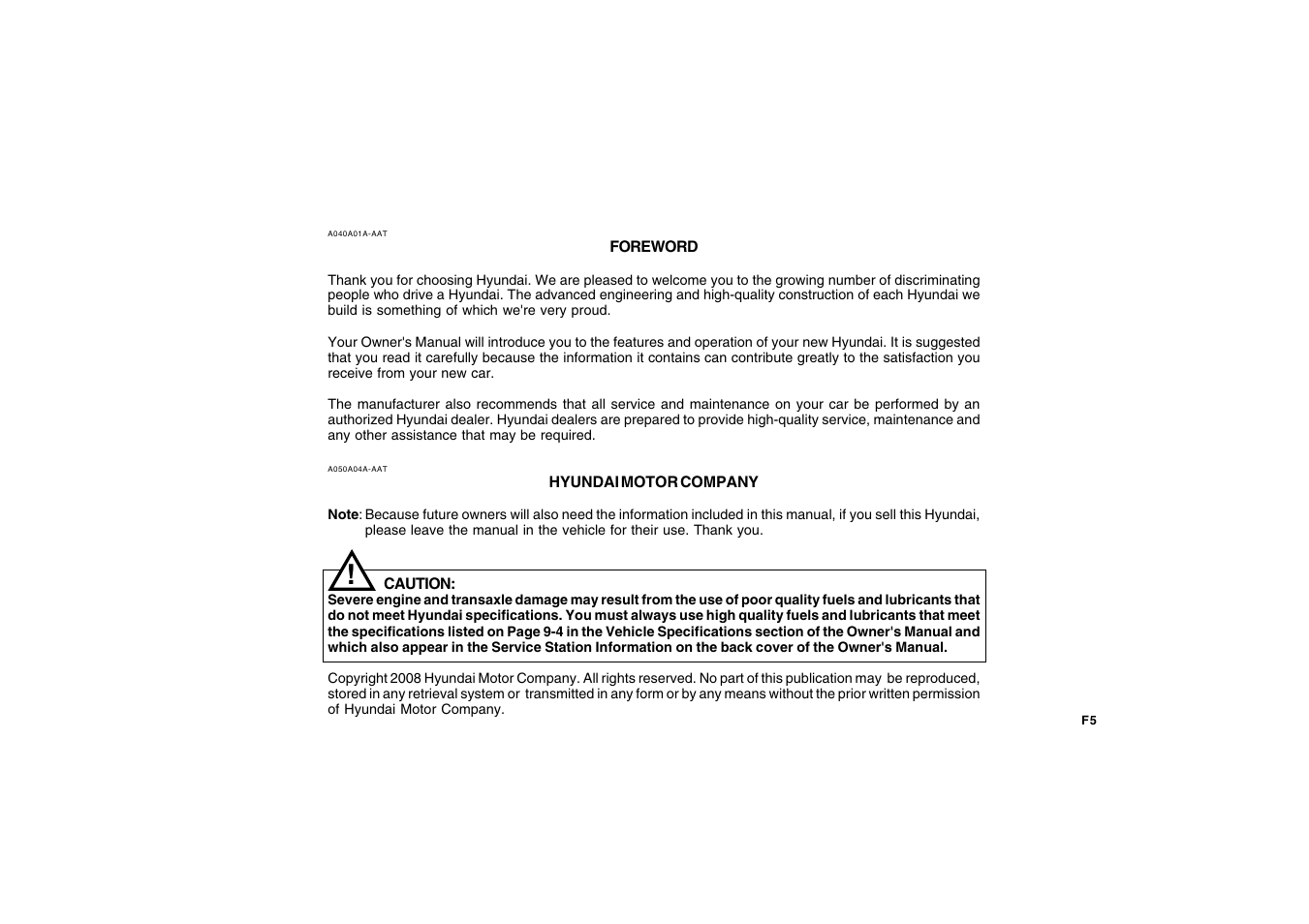 Hyundai 2008 Accent User Manual | Page 7 / 273