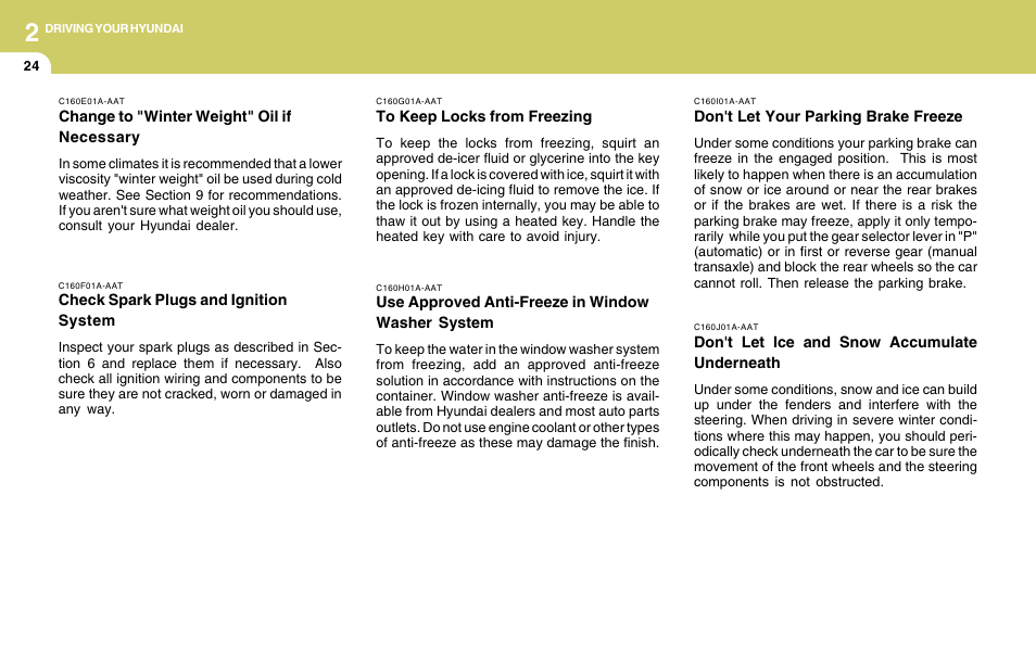 Hyundai 2004 Santa Fe User Manual | Page 161 / 253